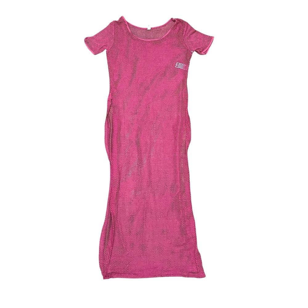 Women’s Long See Thru Dress Size Medium Color Pink - Thumbnail 3