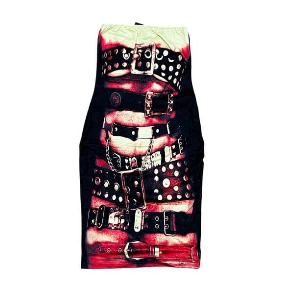 Fashion Nova Strpped And Studded Mini Dress Size Small - Thumbnail 5