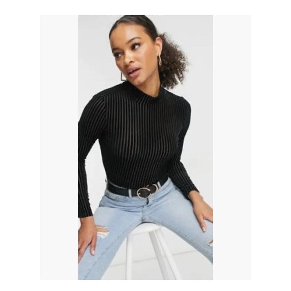 Monki Women’s Black Long Sleeve Shirt Size Small - Thumbnail 3