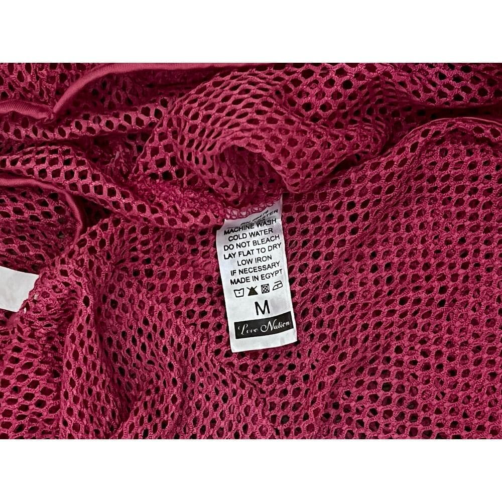 Women’s Long See Thru Dress Size Medium Color Pink