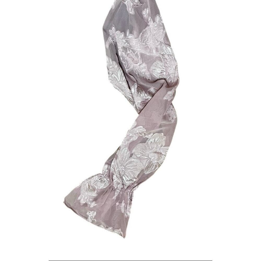 Chinese 36 “Long Dress Purple With Pink Sleeves And Flowers On The Sleeve Sx 2XL - Thumbnail 3