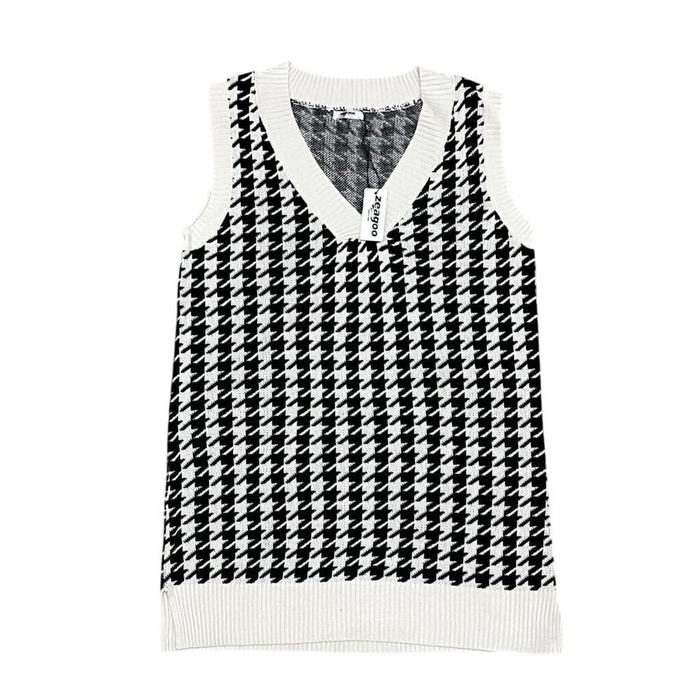 Zeagoo Women’s Houndstooth Sweater Size Large - Thumbnail 4
