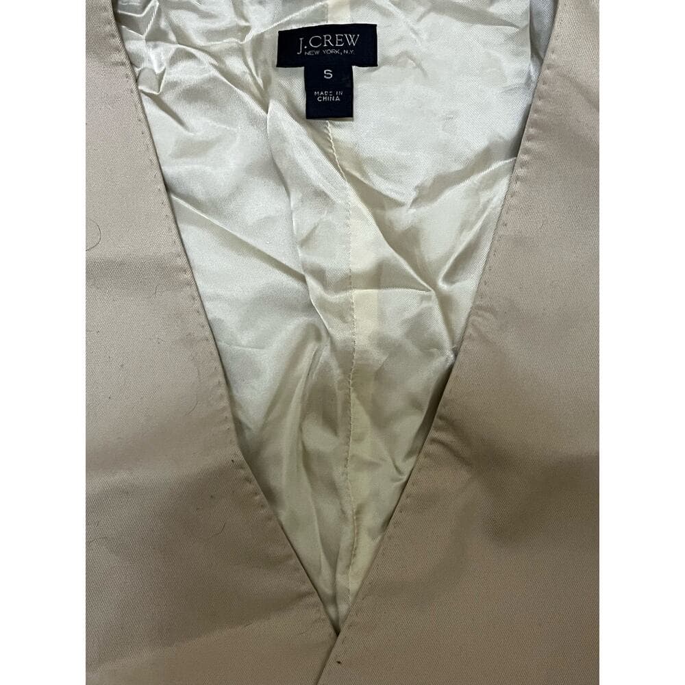 J.Crew Cream 100% Cotton Men's Vest, Size Small RN 77388 - Thumbnail 4