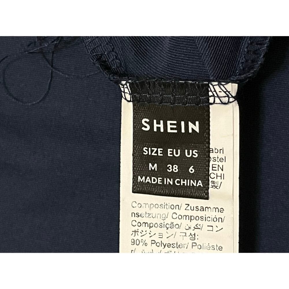 SHEIN Women’s Long Sleeve Dress Navy Size Medium - Thumbnail 2