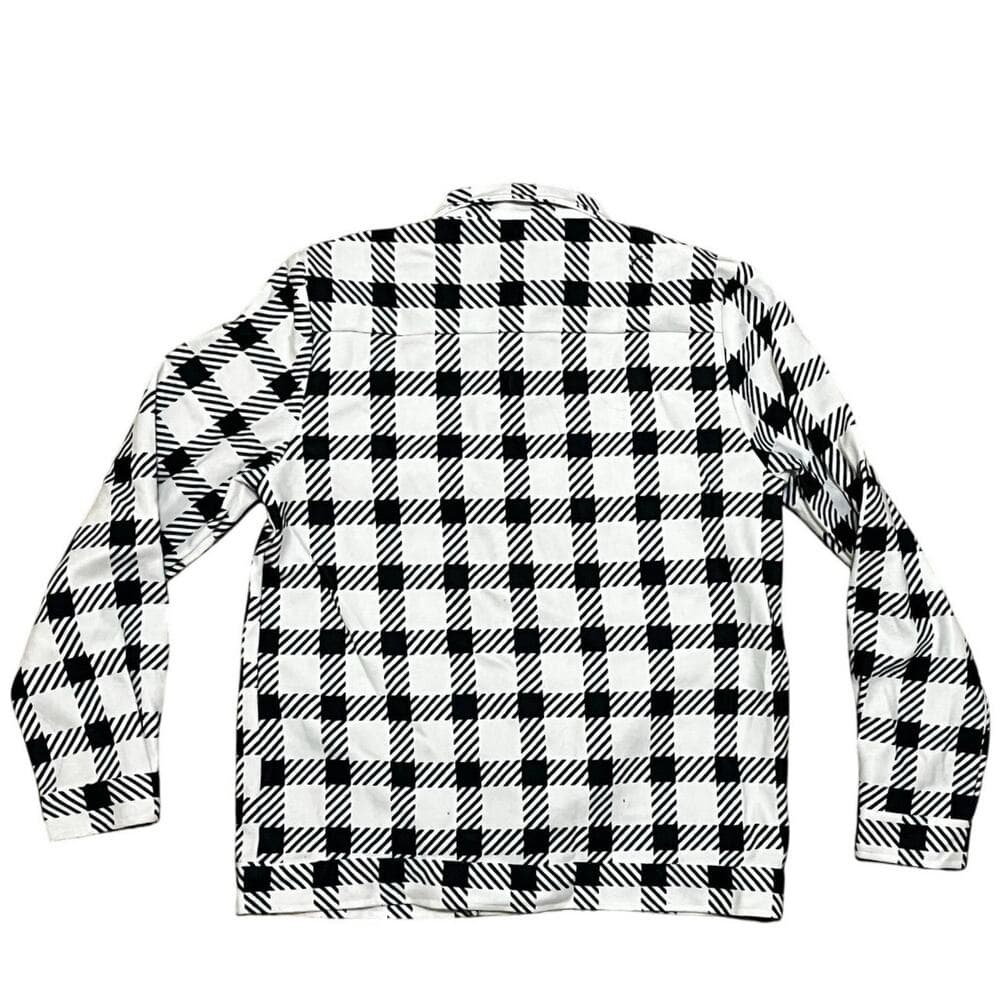 SHEIN Men’s Button Down With Black & White Checker Size Medium - Thumbnail 3
