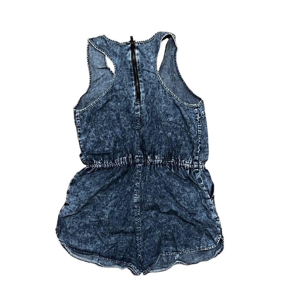 Forever 21 Women’s Denim Blue Romper Size Medium - Thumbnail 2