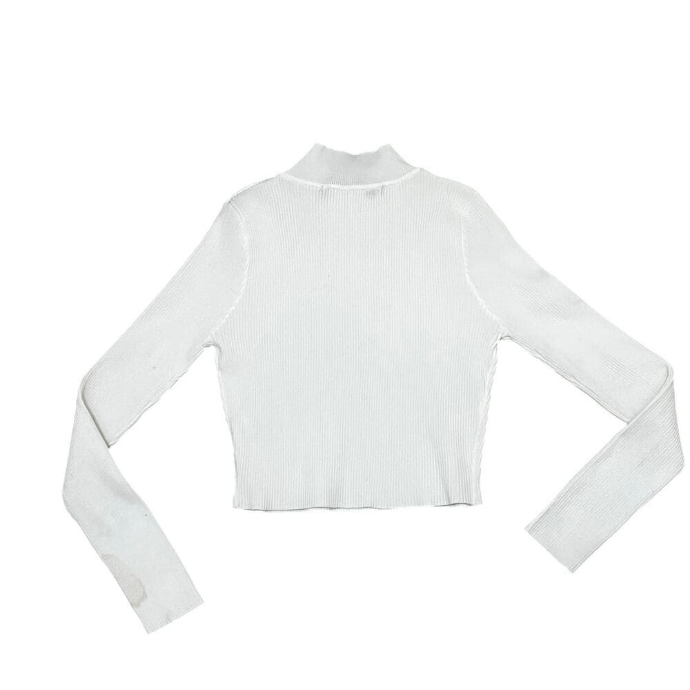 Roma Knit White Long Sleeve Top Size Large - Thumbnail 3
