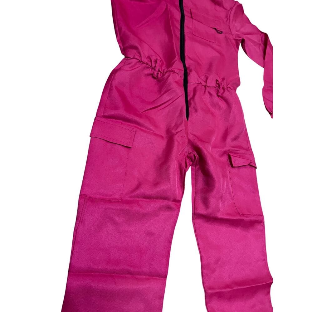 Women’s Pink Jumpsuit Size 145 equivalent to 5.0ft to 5.2ft Size Small - Thumbnail 3