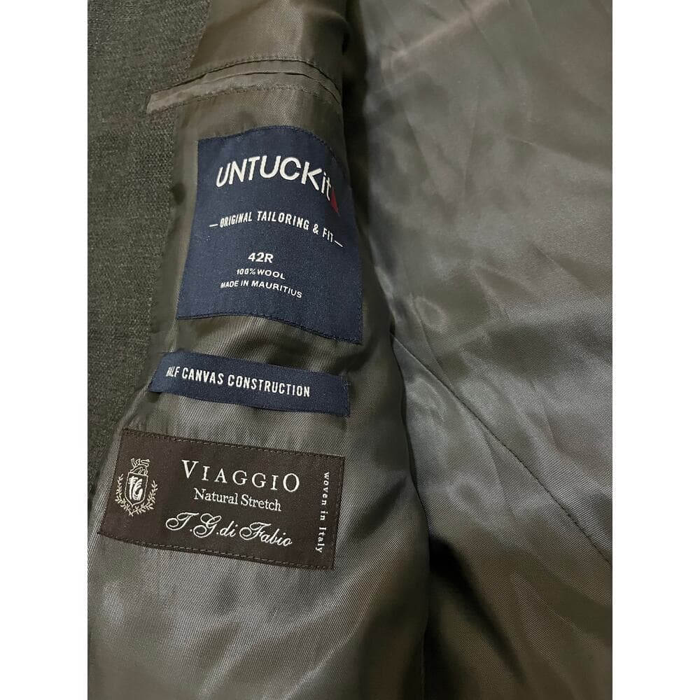 Untuckit Men’s Palazzo Grey Regular Size 42 R - Thumbnail 2