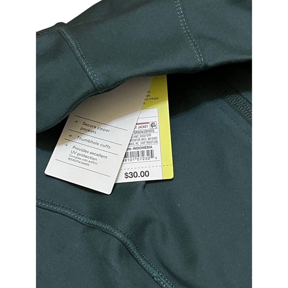 All In Motion Long Sleeve Dark Green Women’s Top Size XS - Thumbnail 2