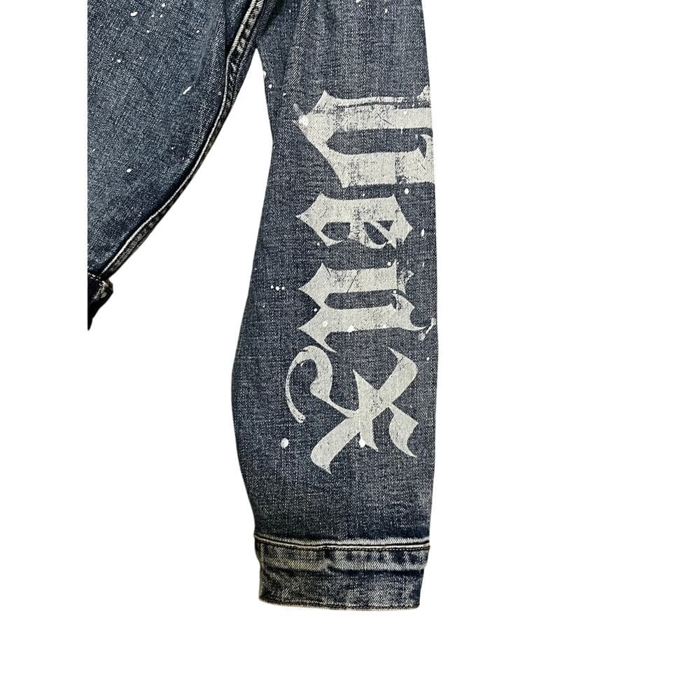 Si Tu Veux Denim Blue Mens Jean Jacket Size XXXL - Thumbnail 3