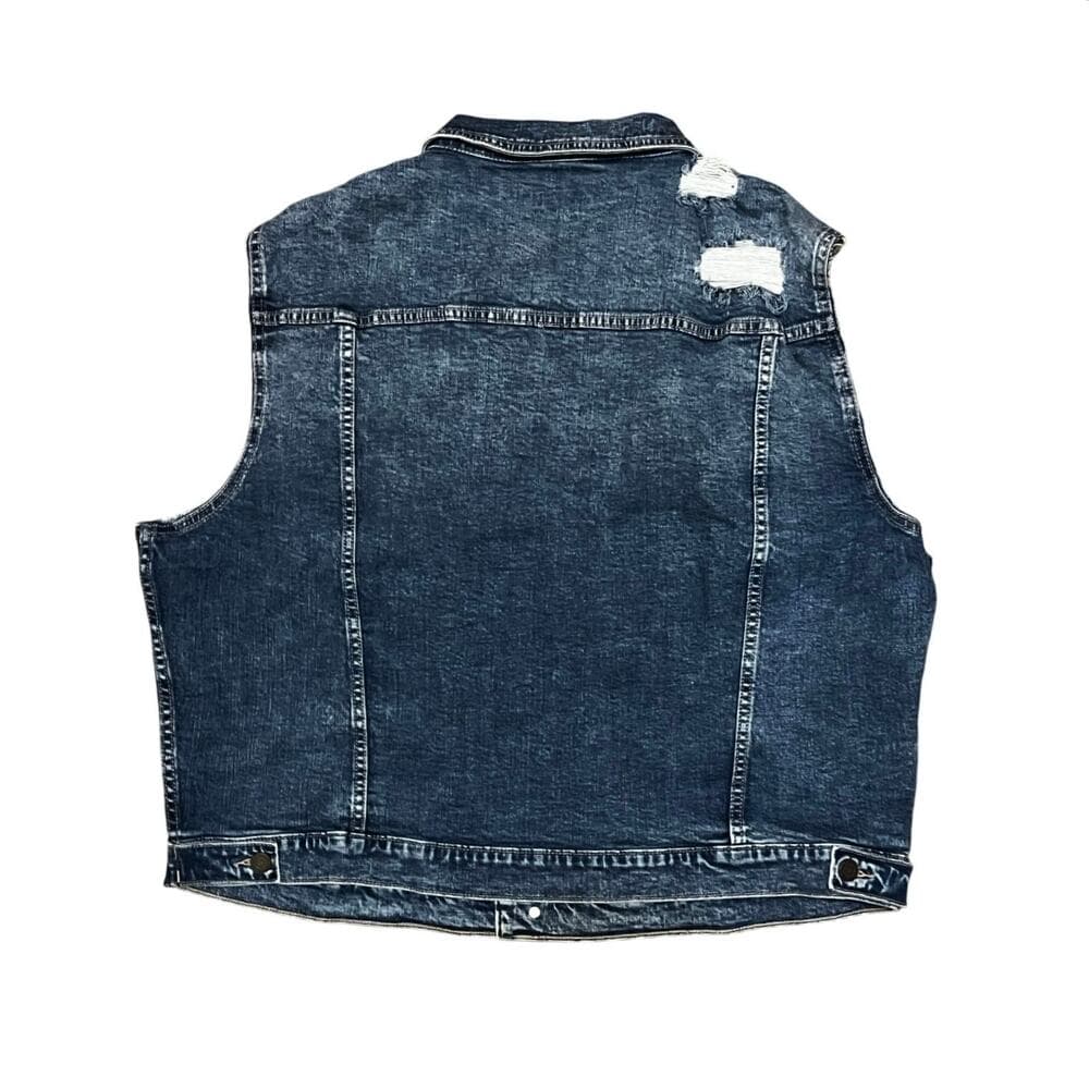 Si Tu Veux Blue Women’s Jean Vest Size XXXL - Thumbnail 2