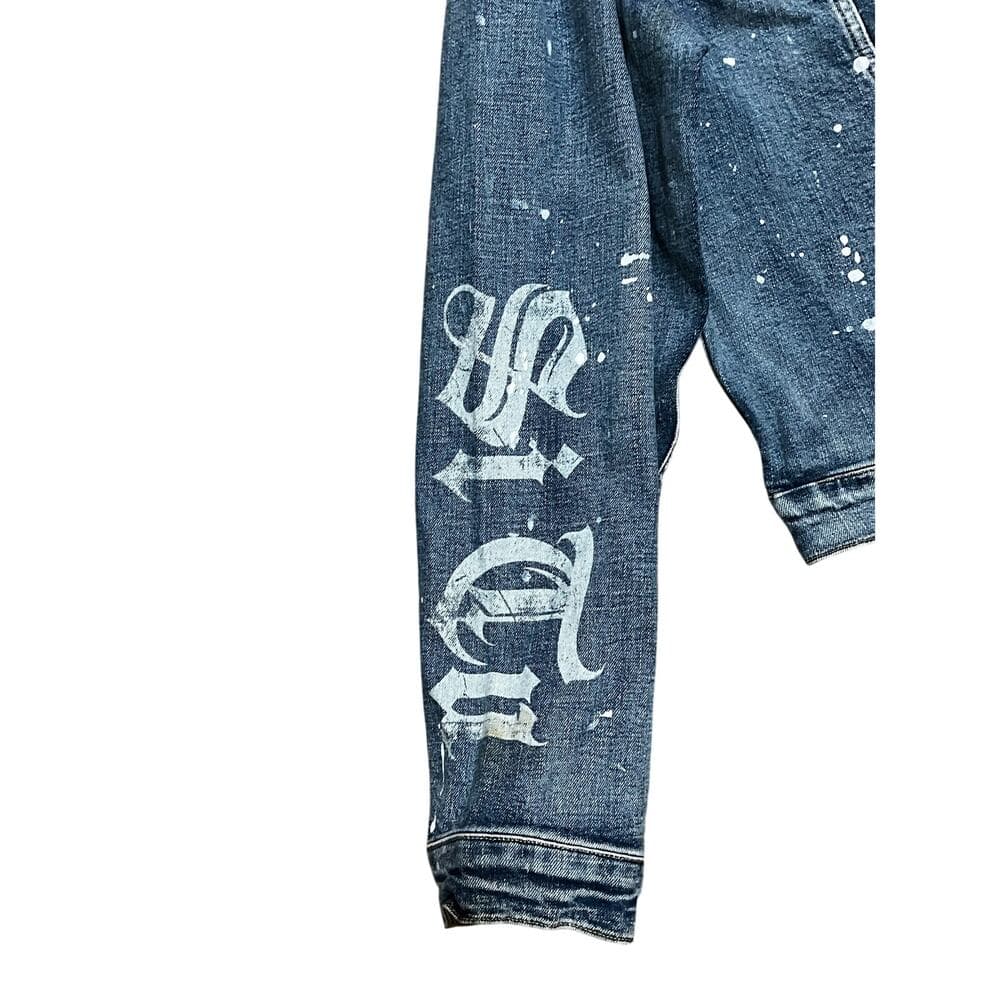 Si Tu Veux Denim Blue Mens Jean Jacket Size XXXL - Thumbnail 2