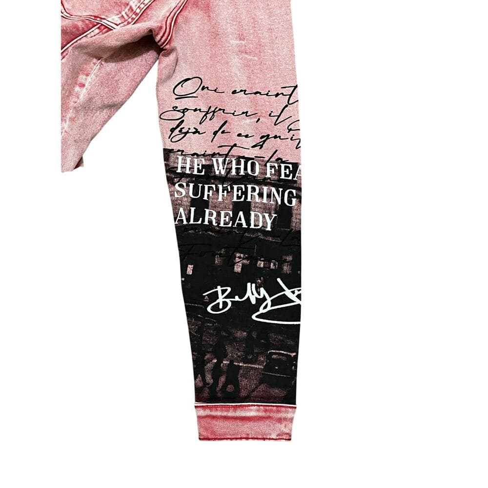 Si tu veux red men’s jeans jacket medium - Thumbnail 3