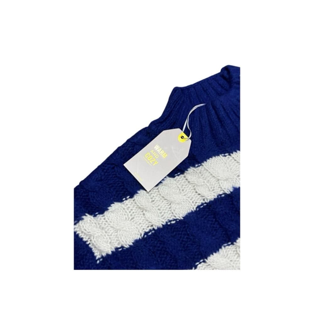 Love Tree Women’s Sweater Royal & White Size Small - Thumbnail 2