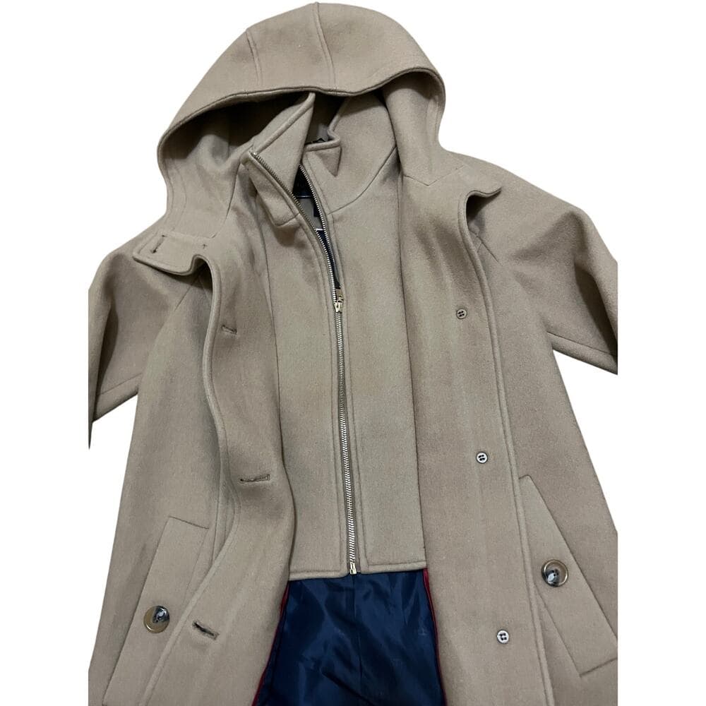 Tommy Hilfiger Women's Hooded Button-Front Coat Size SP - Thumbnail 3