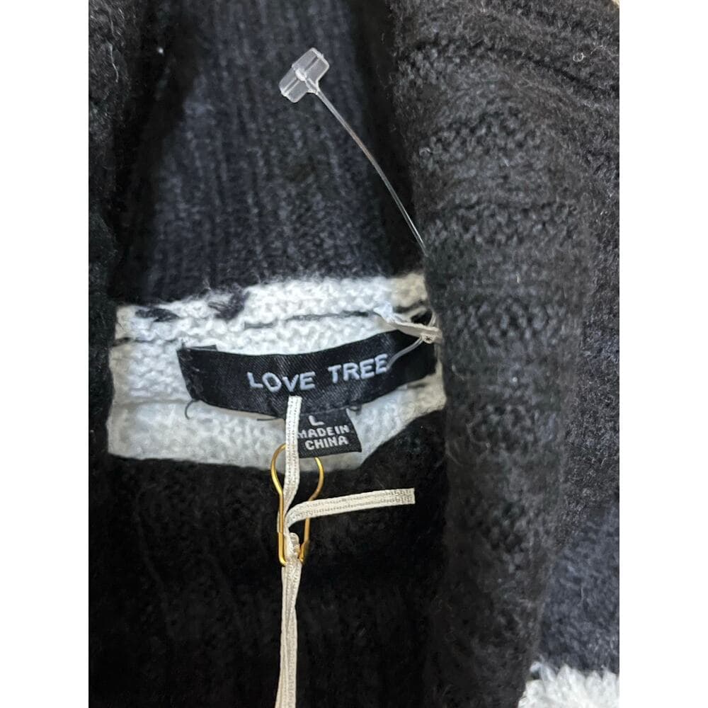 Love Tree Women’s Crop Top Black & White Size Large - Thumbnail 2