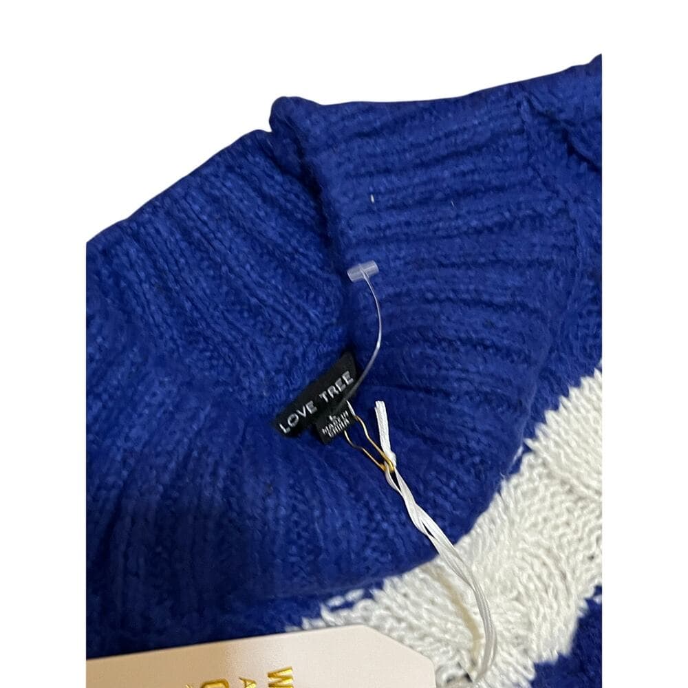 Love Tree Women’s Royal Blue CrewNeck Sweater Size L - Thumbnail 3