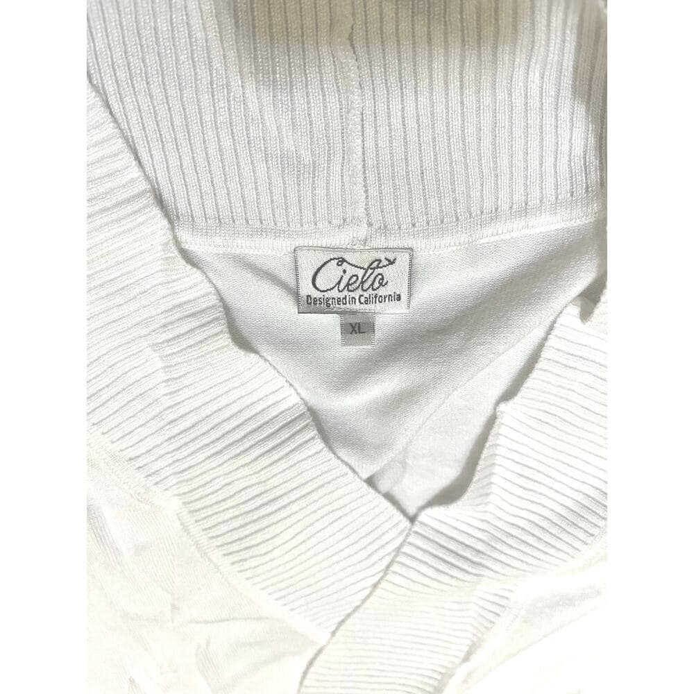 Cielo Jeans USA Style Sw565 White Women’s Long Sleeve Cover Up XL - Thumbnail 2