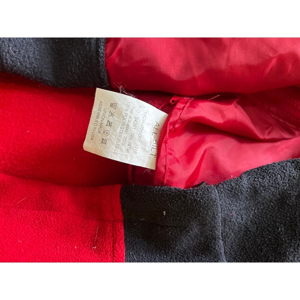 DHL Delivery Red Black Yellow Full Zip Fleece Long Sleeve size XL-XXL - Thumbnail 4