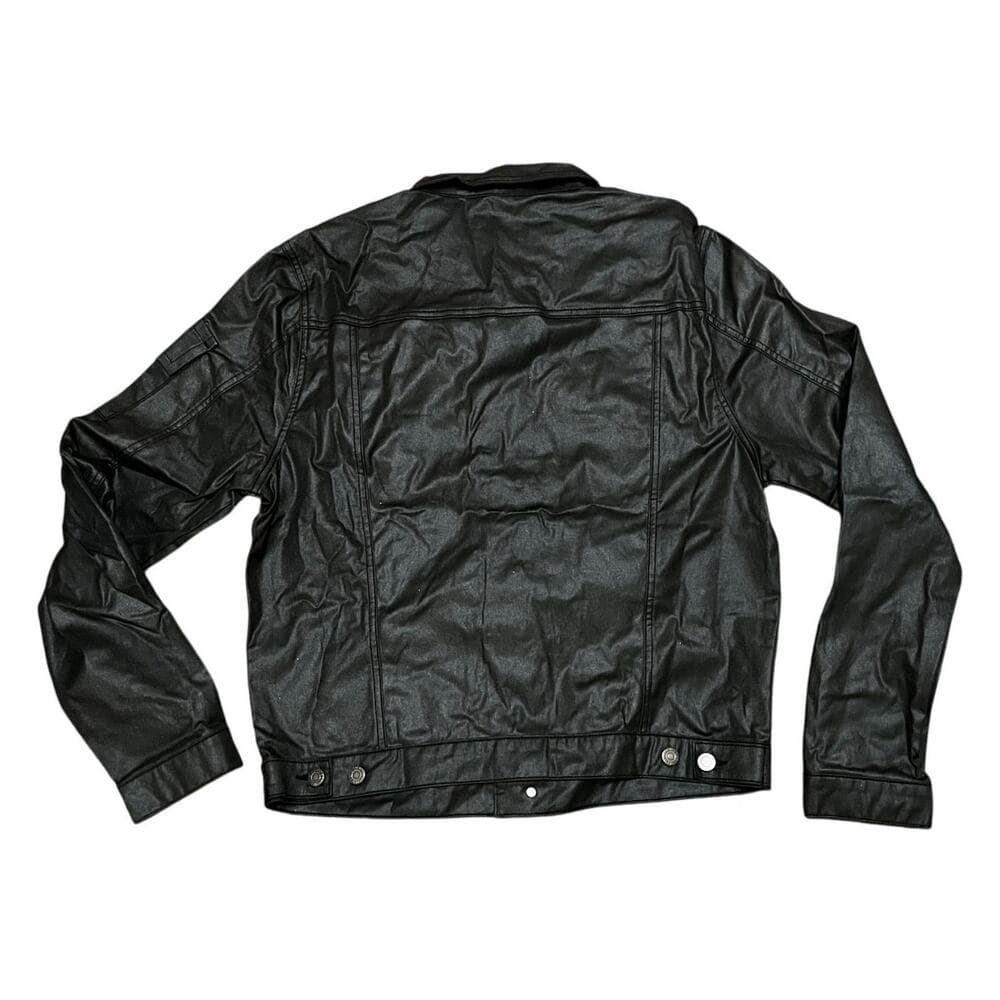 Si Tu Veux Men’s Black Shiny Jean’s Jacket Size Medium - Thumbnail 3
