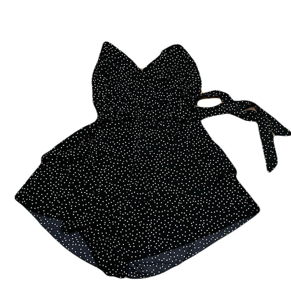 SHEIN Black Women’s Dress With White Dots Size XL - Thumbnail 4