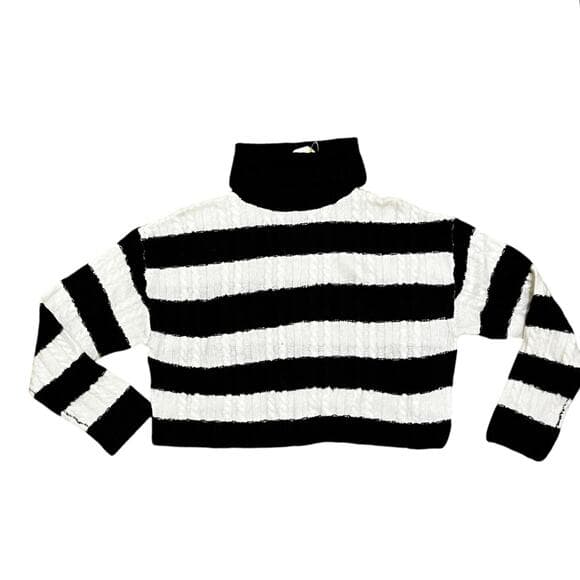 Love Tree Women’s Crop Top Black & White Size Large - Thumbnail 5