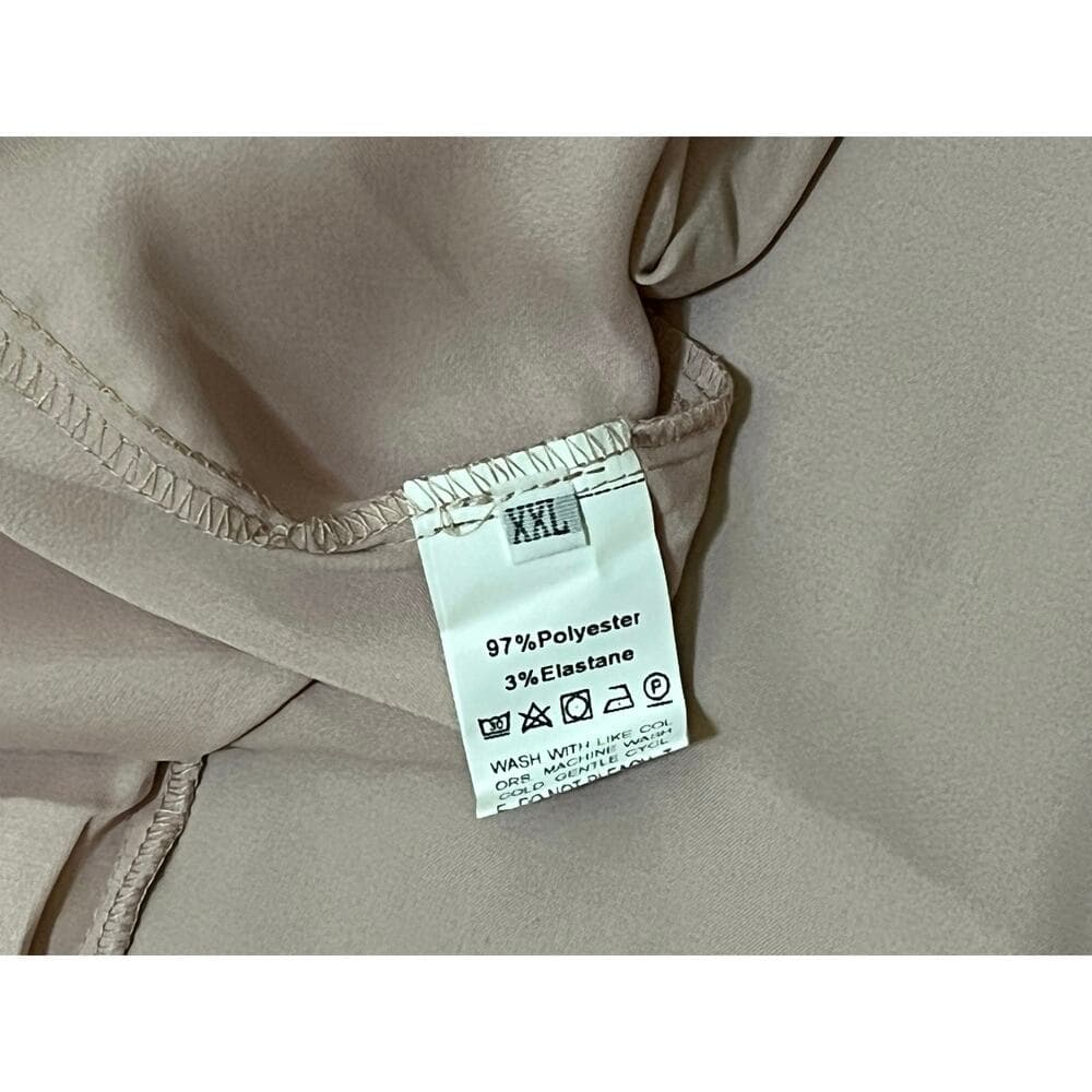 Light Pink Long Women’s Dress 97% Polyester 3% Elastane XXL