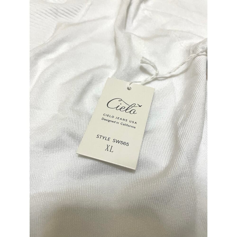 Cielo Jeans USA Style Sw565 White Women’s Long Sleeve Cover Up XL - Thumbnail 3