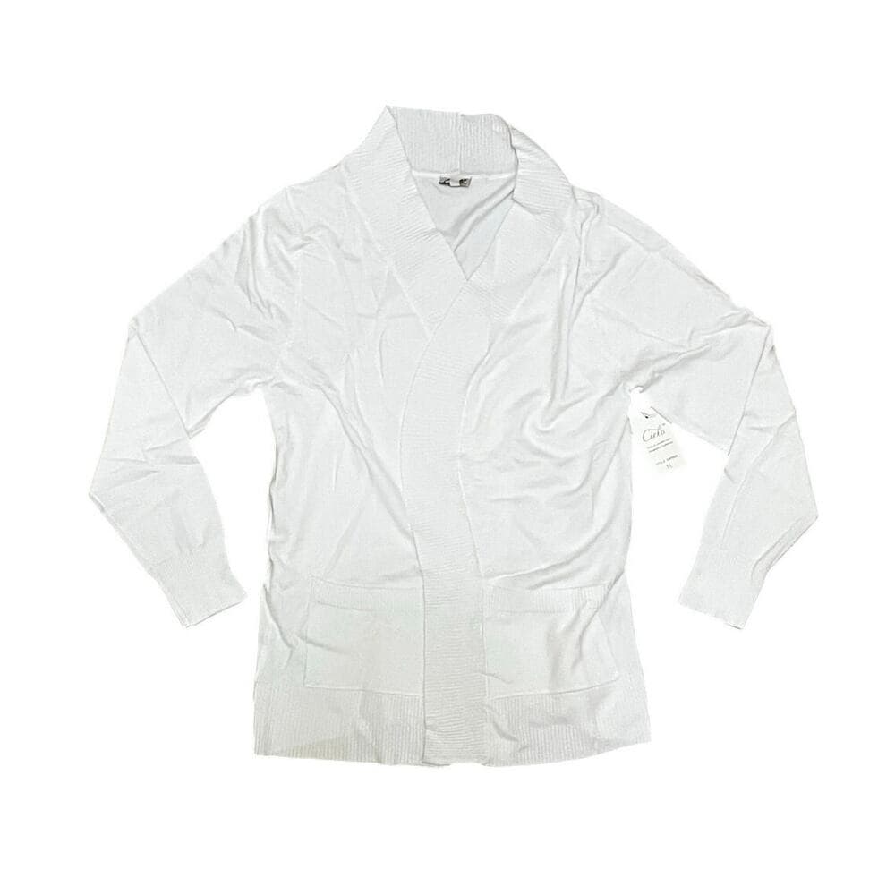 Cielo Jeans USA Style Sw565 White Women’s Long Sleeve Cover Up XL - Thumbnail 6