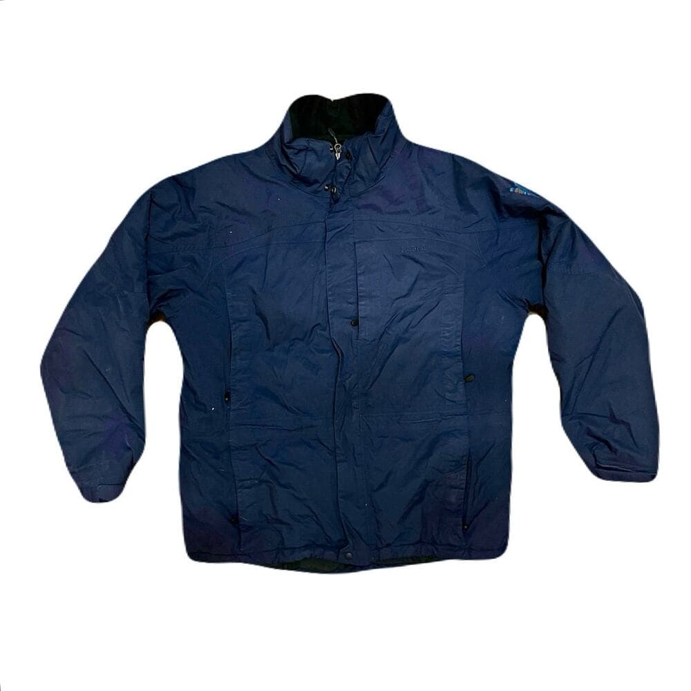 LL Bean Men's High-Neck Winter Jacket Navy XL - Thumbnail 5