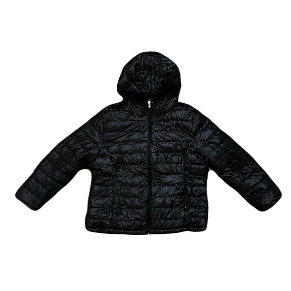 Andrew Marc Ladies' Ultra Soft Attached Hood Reversible Jacket (S, Black) XL - Thumbnail 3