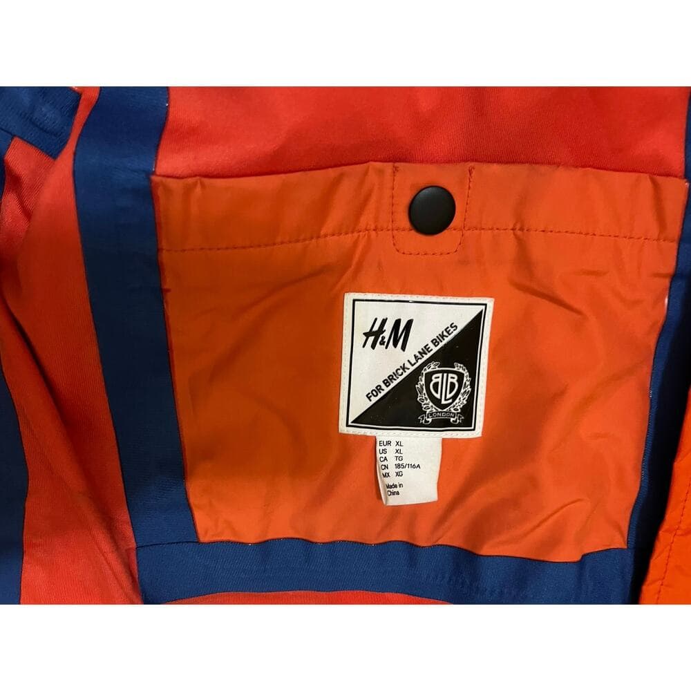 H & M Orange Windbreaker Men’s Jacket In Mint Condition Size XL - Thumbnail 4