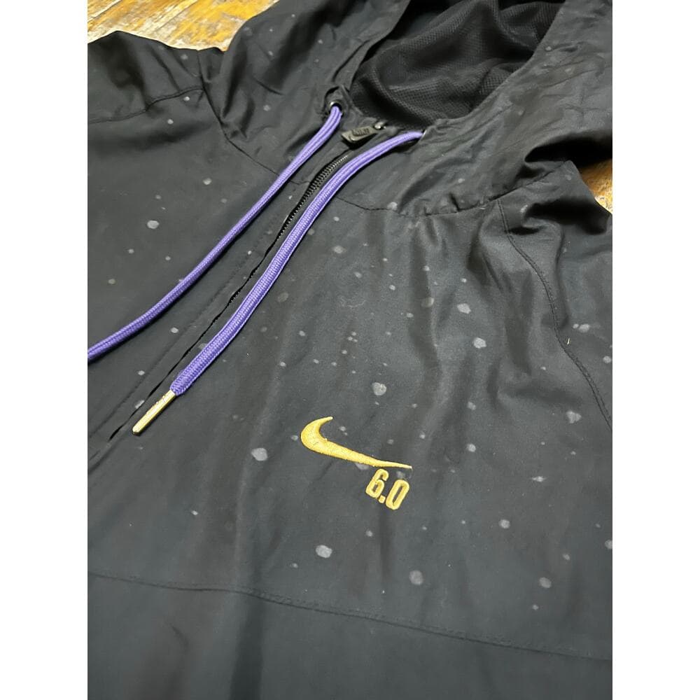 Nike Black Windbreaker Jacket Size Large In Great Condition Purple Hoodie string - Thumbnail 3