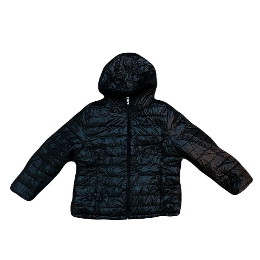 Andrew Marc Ladies' Ultra Soft Attached Hood Reversible Jacket (S, Black) XL - Thumbnail 2