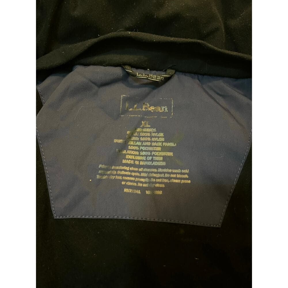 LL Bean Men's High-Neck Winter Jacket Navy XL - Thumbnail 3