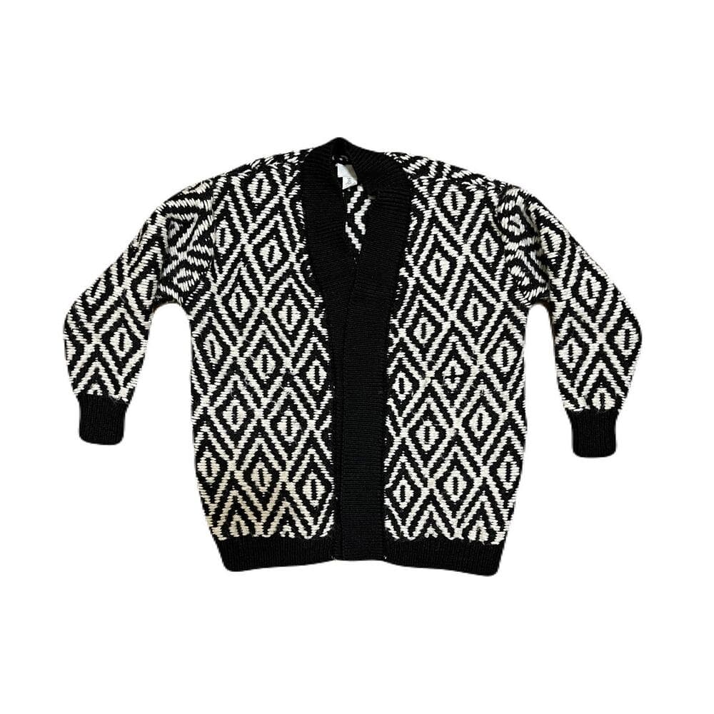 H & M Throw Over Black & White Throw Over Sweater Size Small In - Thumbnail 4