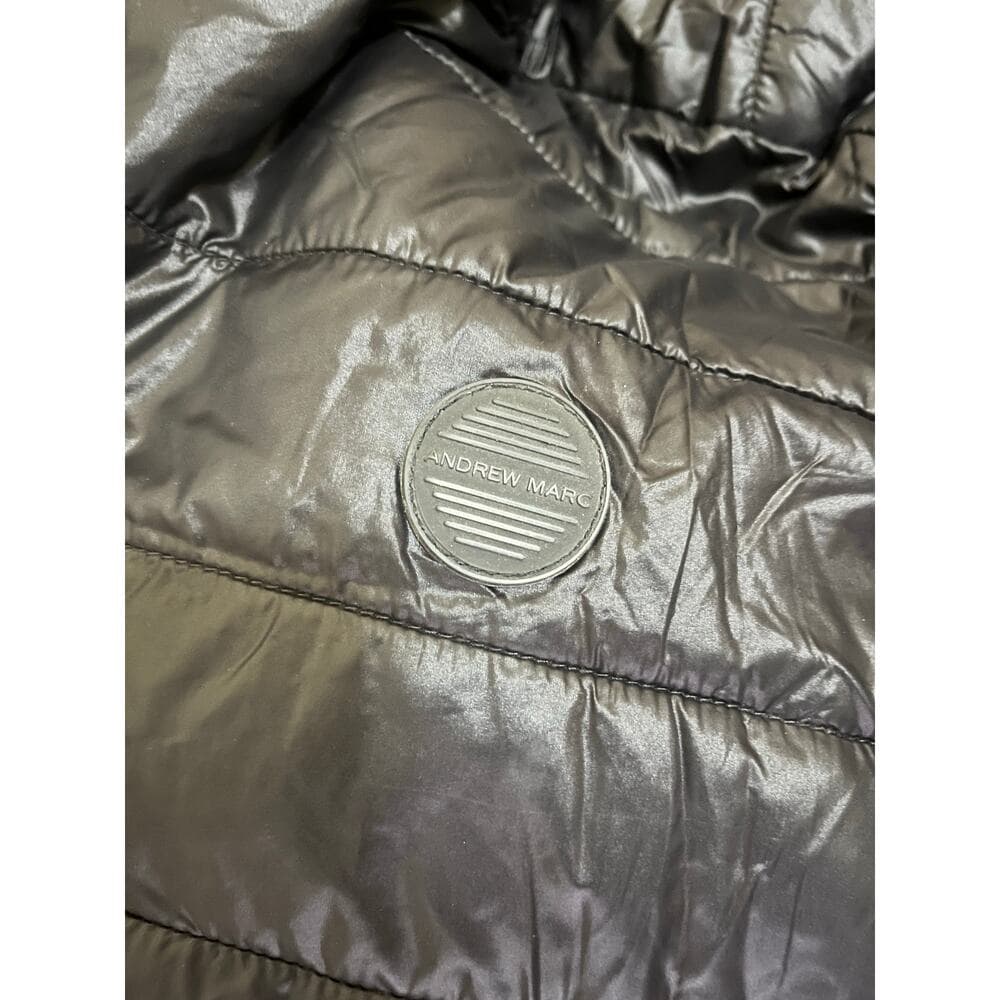Andrew Marc Ladies' Ultra Soft Attached Hood Reversible Jacket (S, Black) XL - Thumbnail 7