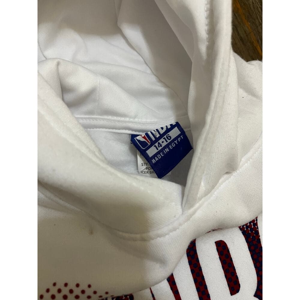 White NBA Kids Hoodie Size 14/16 Brand New - Thumbnail 4