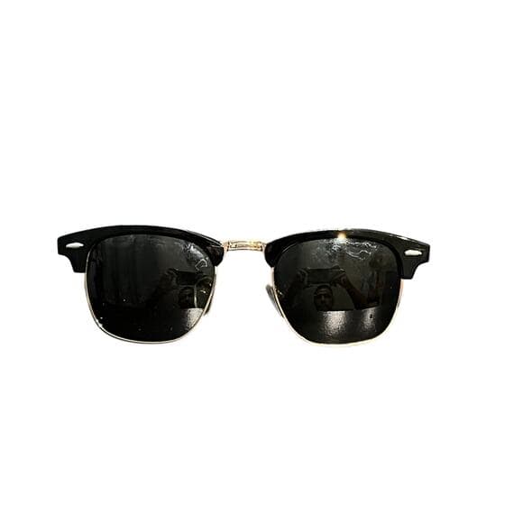 Black Men’s Sunglasses With Gold Lining Eye-Max 8504 Shinning Black 49-21-143 L2 - Thumbnail 8