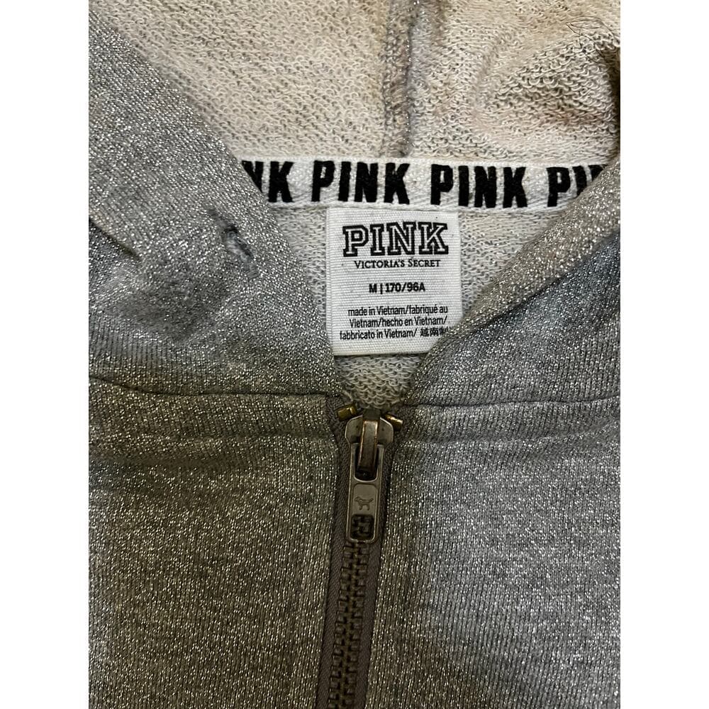 Pink Gray & Black woman hoodie Size Medium - Thumbnail 3