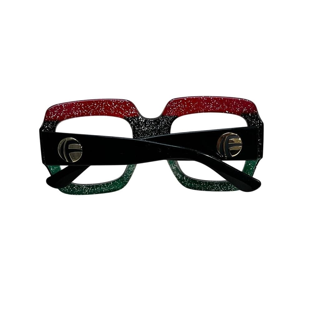 Oversized Exaggerated Retro Clear Lens Eye Glasses Big Square Thick Black Frame - Thumbnail 3
