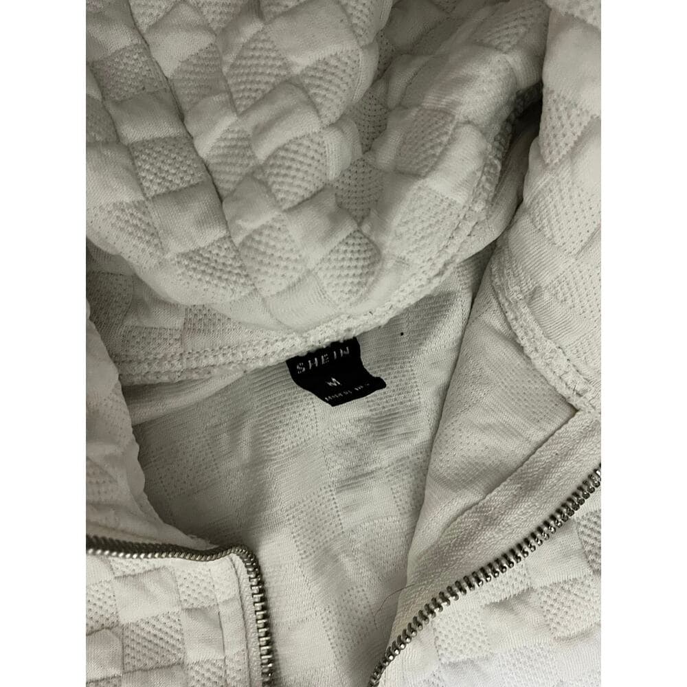 SHEIN White Hoodie Size Medium - Thumbnail 3