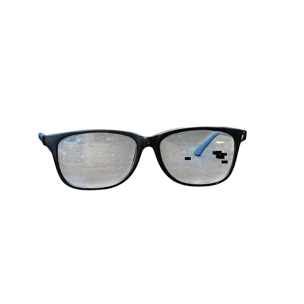 Black & Baby Blue Sunglasses Clear lenses - Thumbnail 4