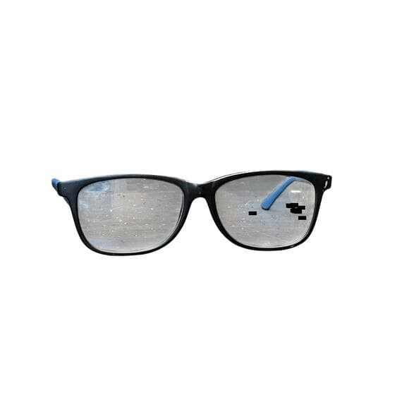 Black & Baby Blue Sunglasses Clear lenses - Thumbnail 5