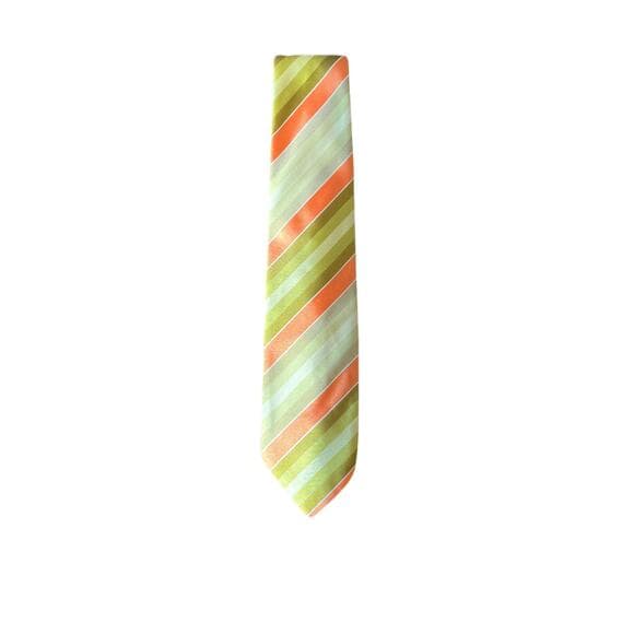 Green & Peach Men’s Tie - Thumbnail 4