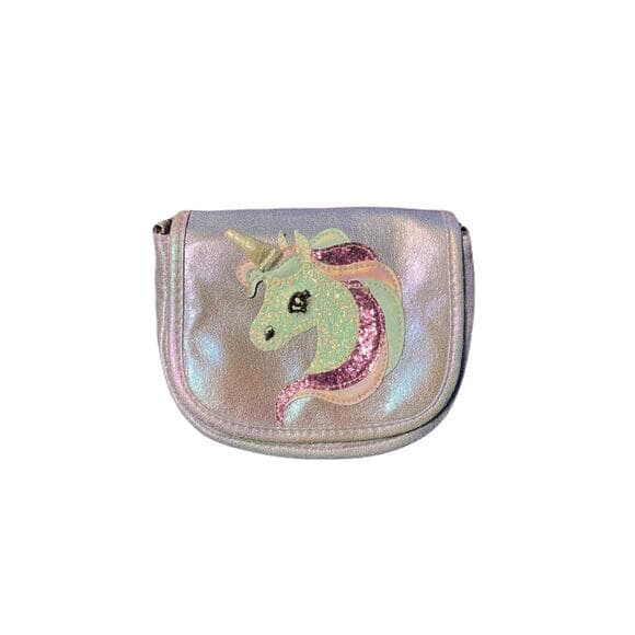 Clair’s Kids purple mini unicorn bag 5” L X 6” W - Thumbnail 6