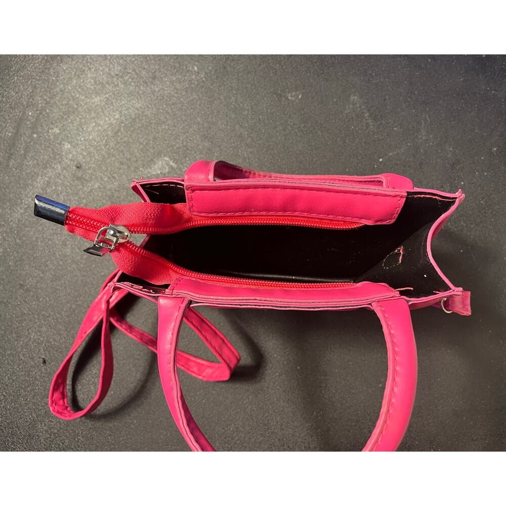 Hot Pink Women’s Mini Bag 6” L X 7” W - Thumbnail 2