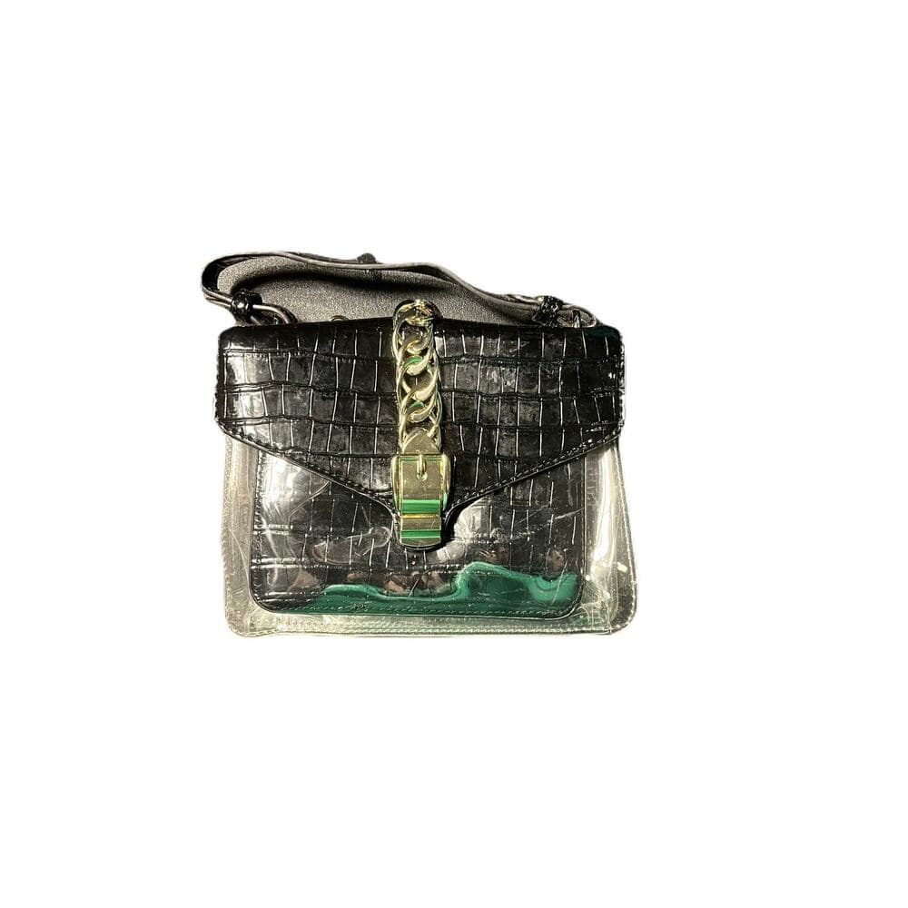 See thru & Black Women’s Bag 9” W X 6” L - Thumbnail 5