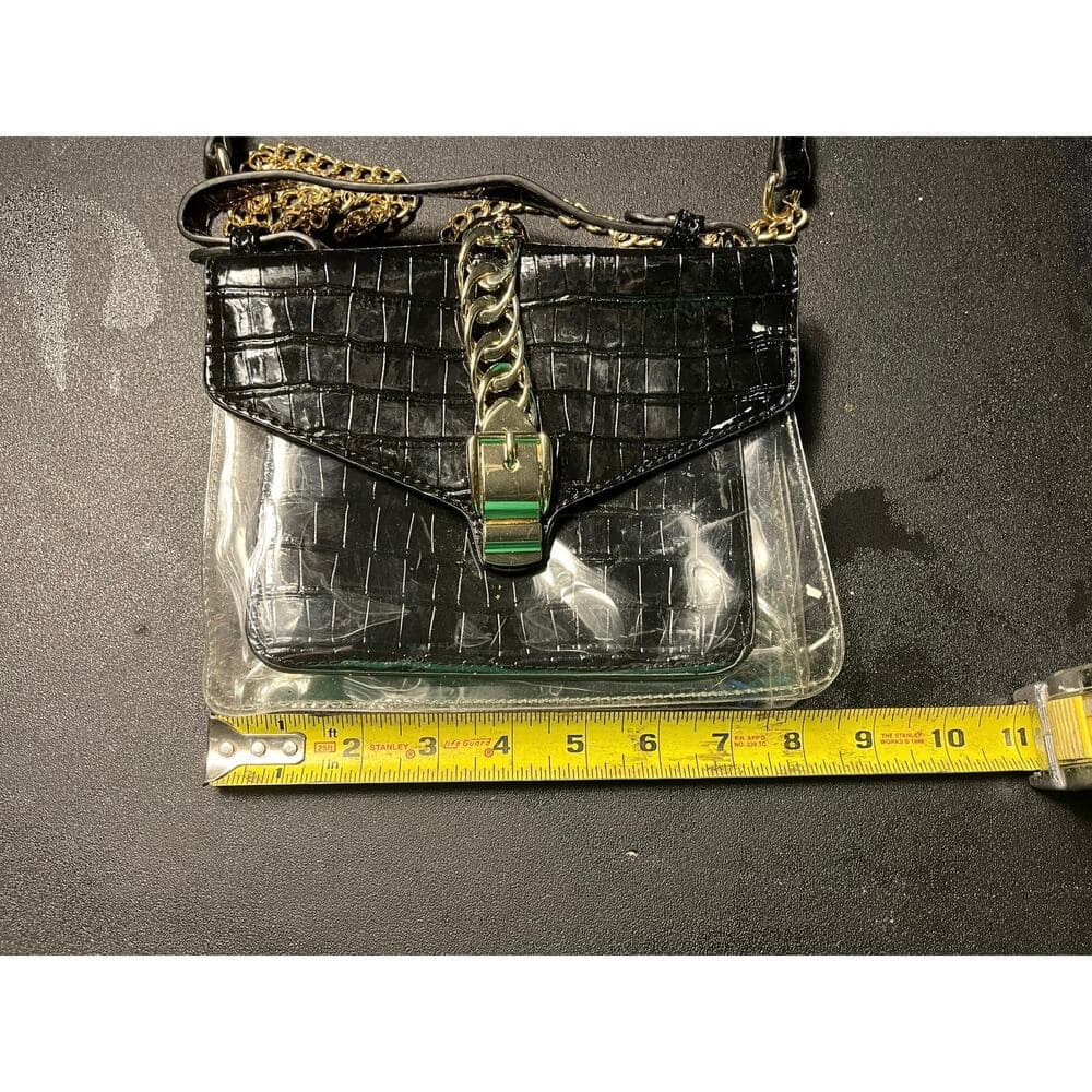 See thru & Black Women’s Bag 9” W X 6” L - Thumbnail 3